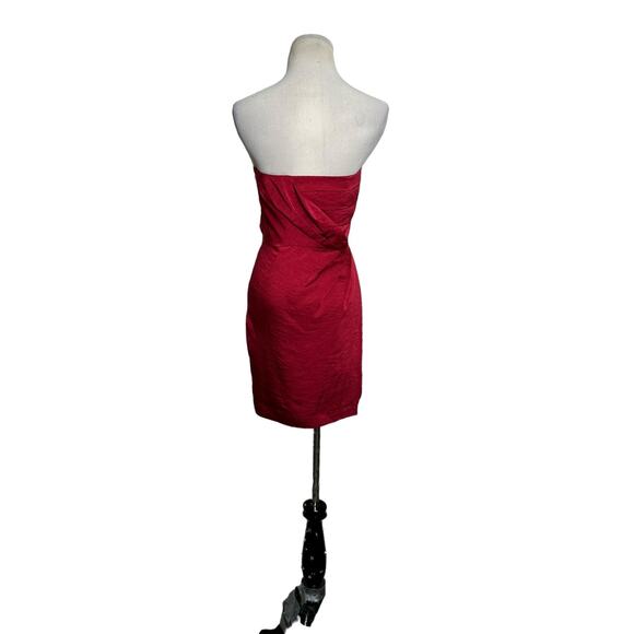 BCBGeneration red satin strapless mini dress size 0 - Picture 2 of 11